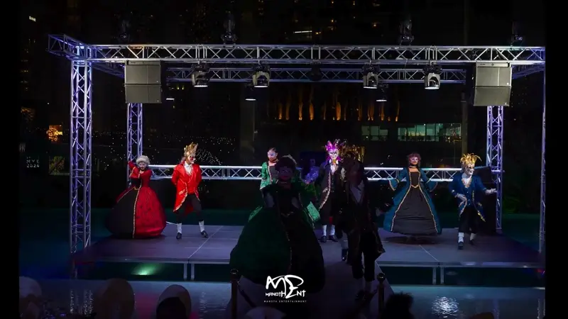 Entertainment for events in Dubai with fire and LED performers by Manoth