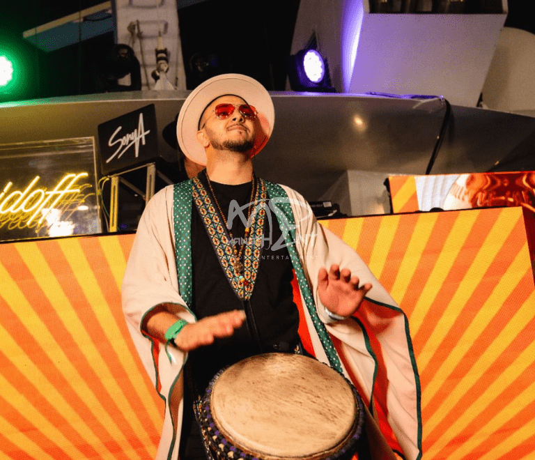 Entertainment for events in Dubai with fire and LED performers by Manoth Entertainment