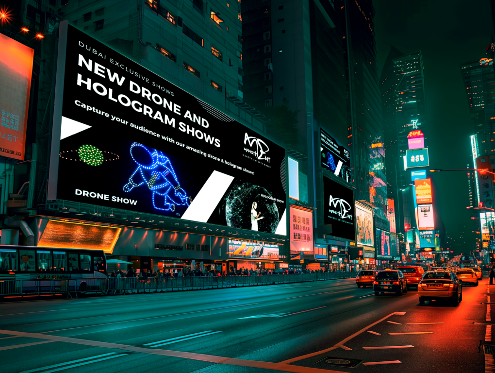 NEW DRONE AND HOLOGRAM SHOWS PROMO BILLBOARD